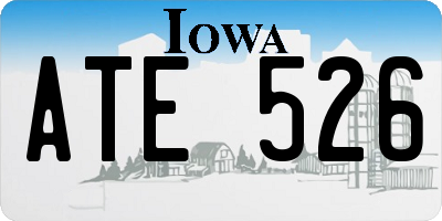 IA license plate ATE526
