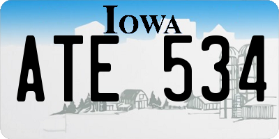 IA license plate ATE534