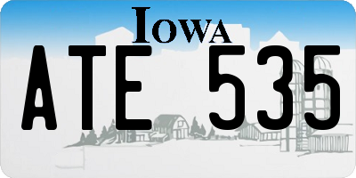 IA license plate ATE535