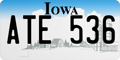 IA license plate ATE536