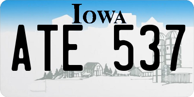 IA license plate ATE537