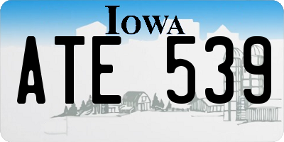 IA license plate ATE539