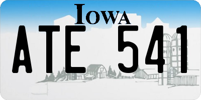 IA license plate ATE541