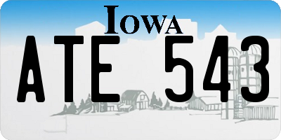 IA license plate ATE543