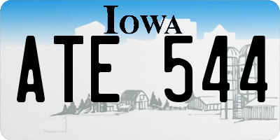 IA license plate ATE544