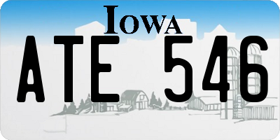 IA license plate ATE546