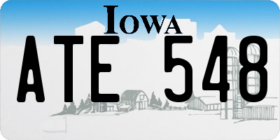 IA license plate ATE548