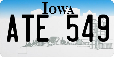 IA license plate ATE549