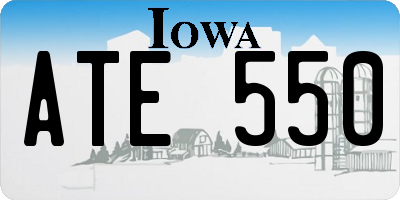 IA license plate ATE550