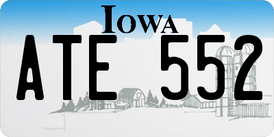 IA license plate ATE552