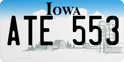 IA license plate ATE553
