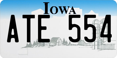 IA license plate ATE554