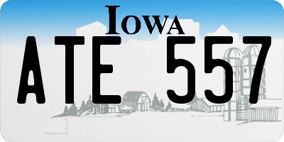 IA license plate ATE557