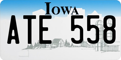 IA license plate ATE558