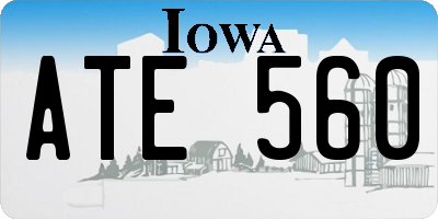 IA license plate ATE560