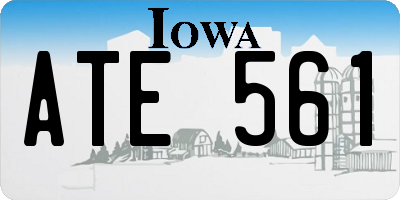 IA license plate ATE561