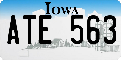 IA license plate ATE563