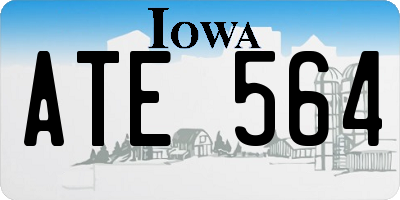 IA license plate ATE564