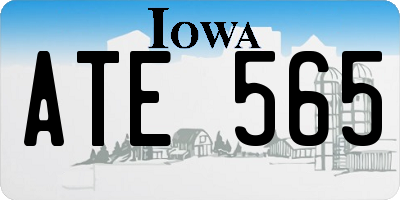 IA license plate ATE565