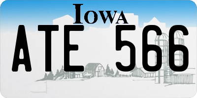 IA license plate ATE566