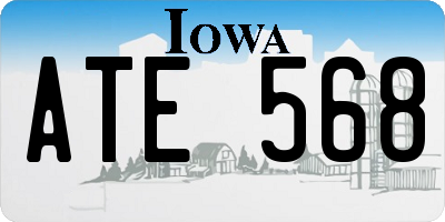 IA license plate ATE568