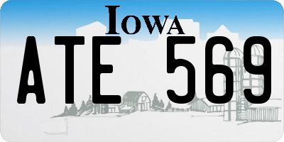 IA license plate ATE569