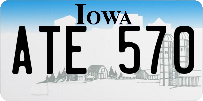 IA license plate ATE570