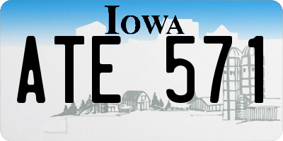 IA license plate ATE571