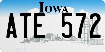 IA license plate ATE572
