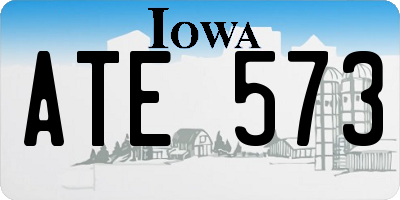 IA license plate ATE573