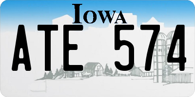 IA license plate ATE574