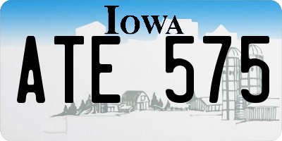 IA license plate ATE575