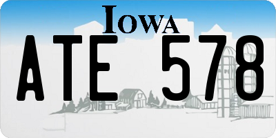 IA license plate ATE578