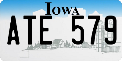 IA license plate ATE579