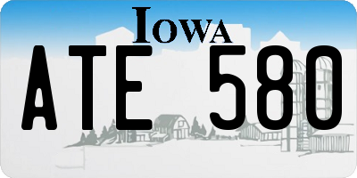IA license plate ATE580