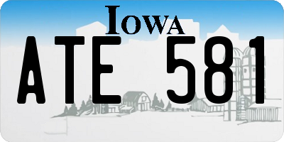 IA license plate ATE581