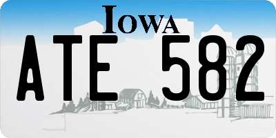 IA license plate ATE582