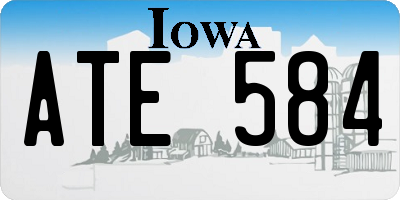IA license plate ATE584