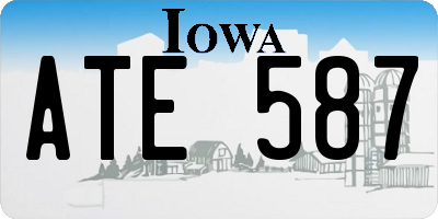 IA license plate ATE587
