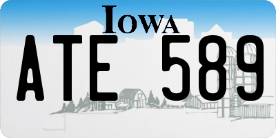 IA license plate ATE589