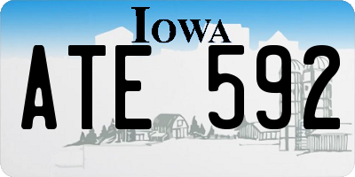 IA license plate ATE592