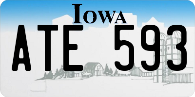 IA license plate ATE593