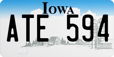 IA license plate ATE594