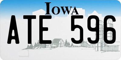 IA license plate ATE596