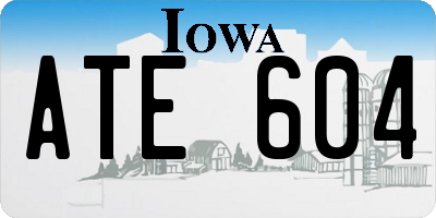 IA license plate ATE604