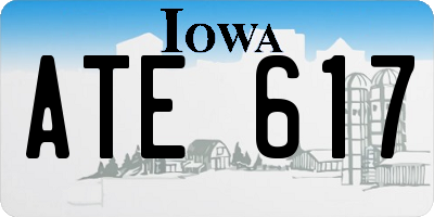 IA license plate ATE617