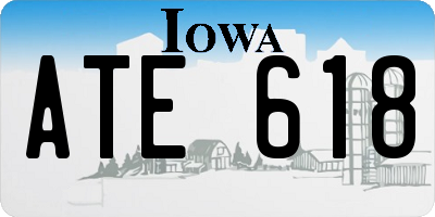 IA license plate ATE618
