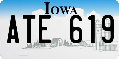 IA license plate ATE619