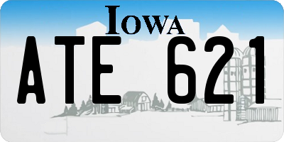 IA license plate ATE621
