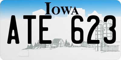 IA license plate ATE623